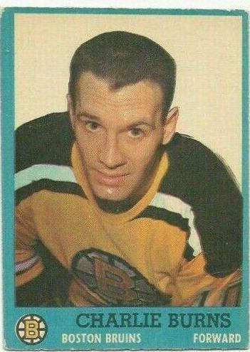 Charlie Burns #15 Hockey Cards 1962 Topps