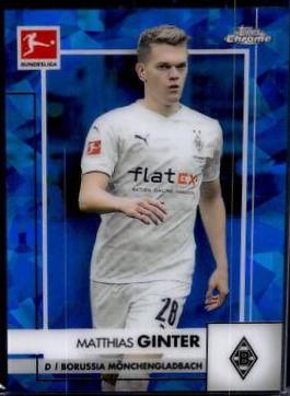 Matthias Ginter #73 2020 Topps Chrome Bundesliga Sapphire Soccer