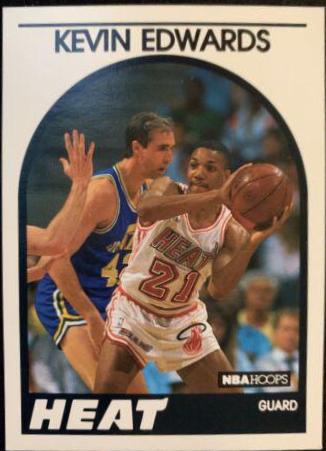 Kevin Edwards #41 Basketball Cards 1989 Hoops