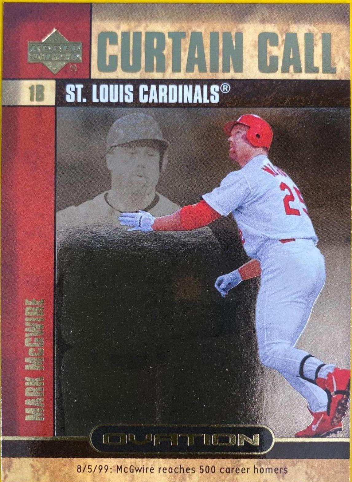 Mark McGwire #CC2 Baseball Cards 2000 Upper Deck Ovation Curtain Calls