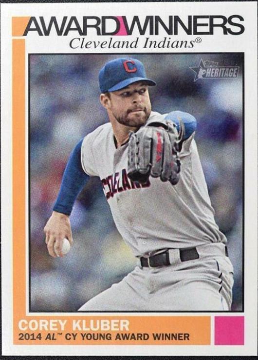 Corey Kluber #AW-3 Baseball Cards 2015 Topps Heritage Award Winners