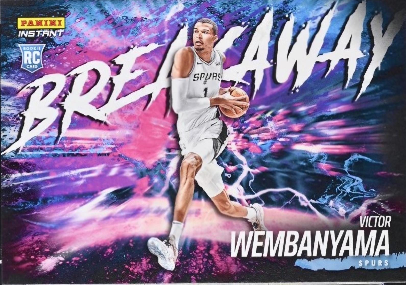 Victor Wembanyama #B1 Basketball Cards 2023 Panini Instant Breakaway