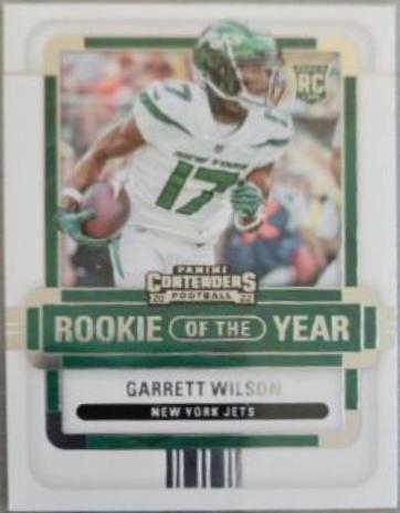 Garrett Wilson #ROY-GWI Football Cards 2022 Panini Contenders Rookie of the Year