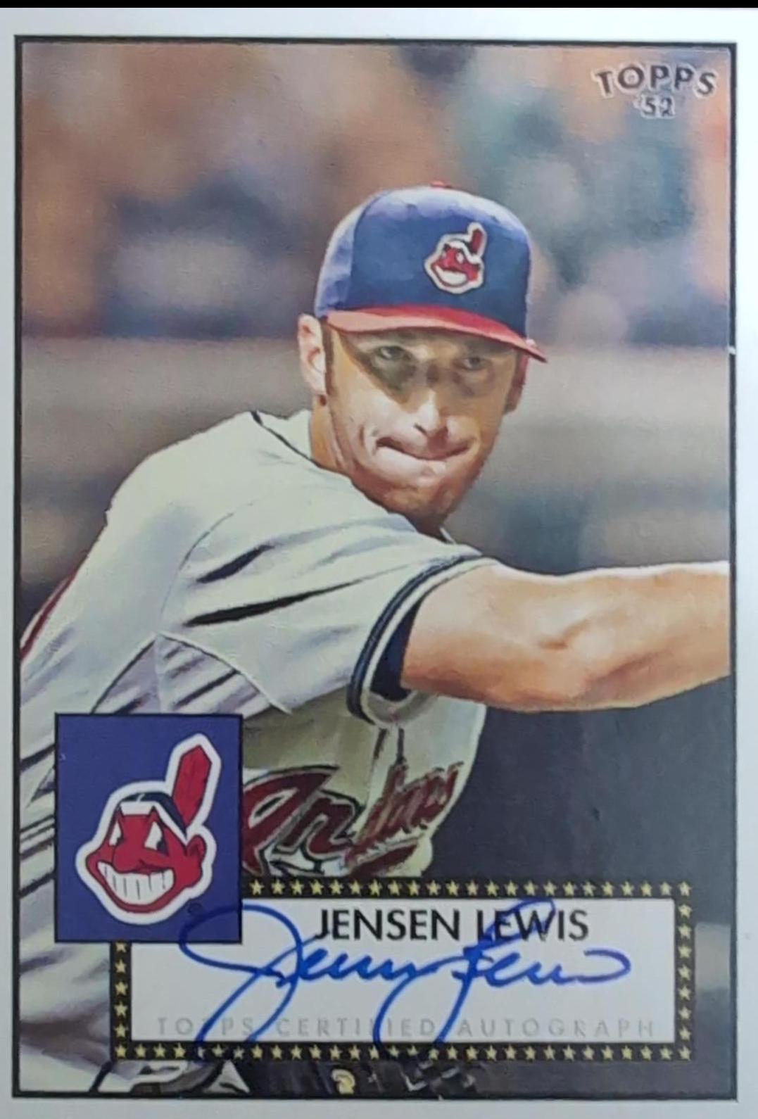 Jensen Lewis #52S-JL Baseball Cards 2007 Topps 1952 Signatures