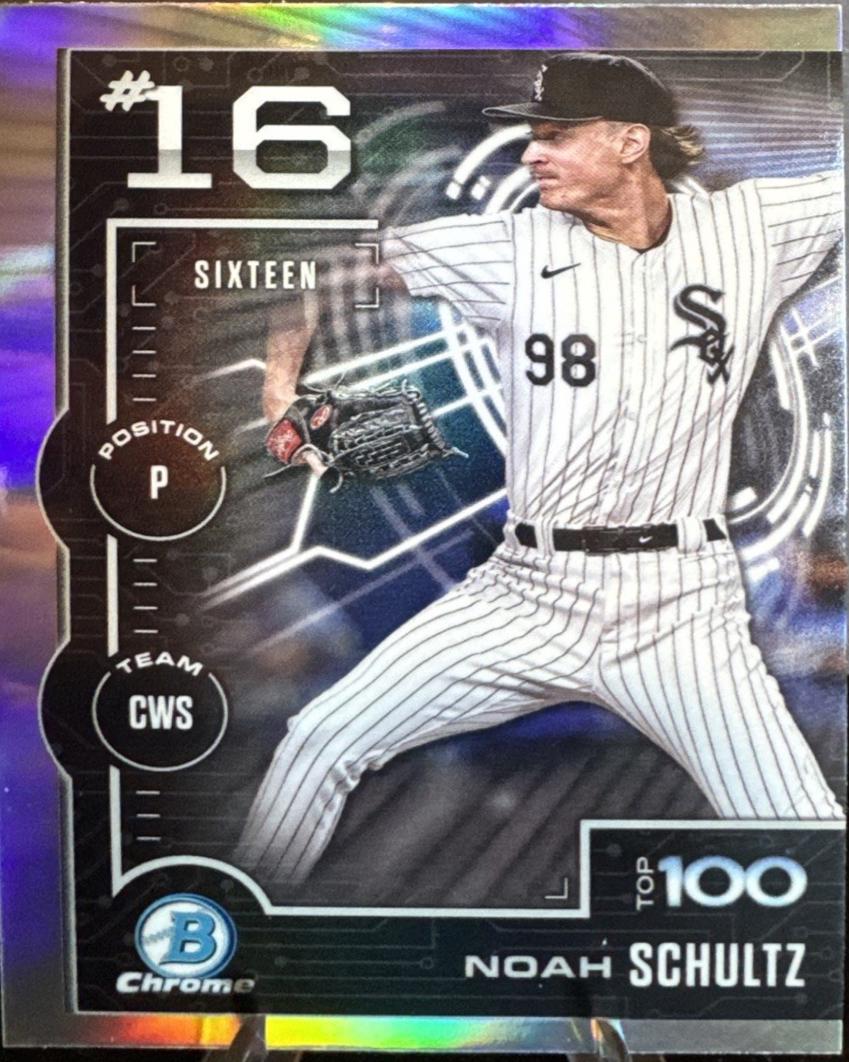 Noah Schultz #BTP-16 Baseball Cards 2025 Bowman Scouts Top 100