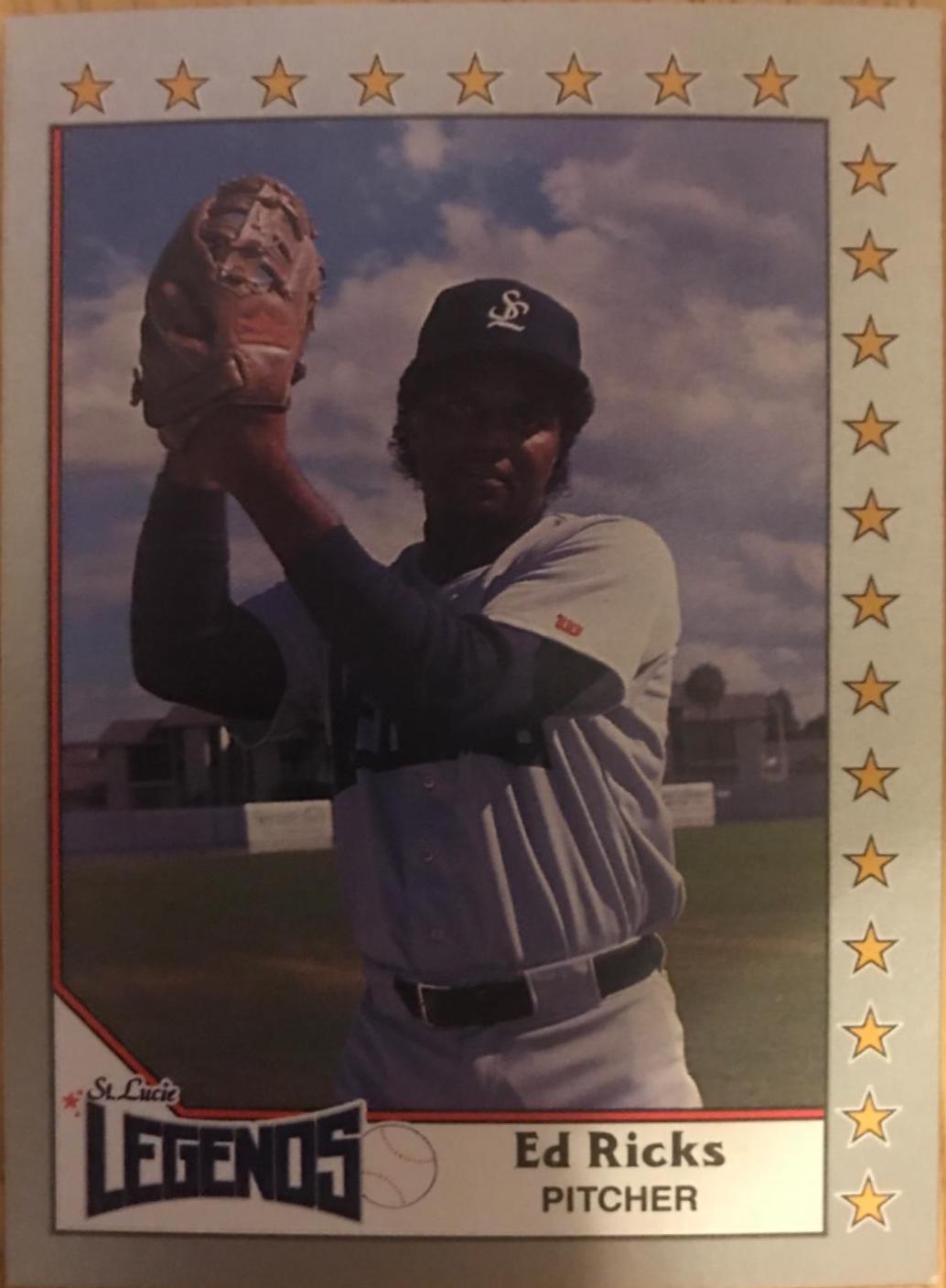 Ed Ricks #130 1990 Pacific Senior League Baseball