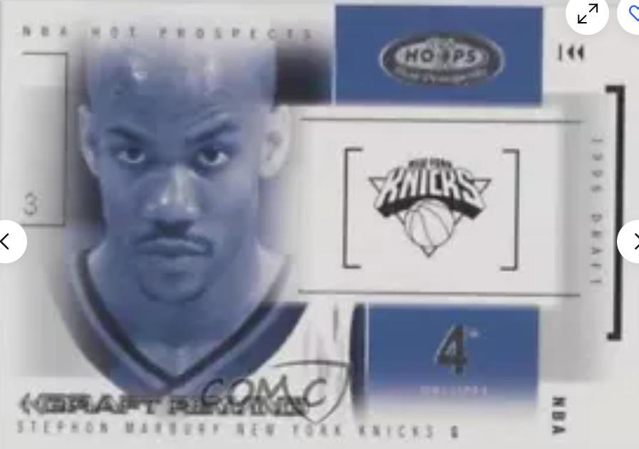 Stephon Marbury #29 Basketball Cards 2004 Hoops Hot Prospects Draft Rewind