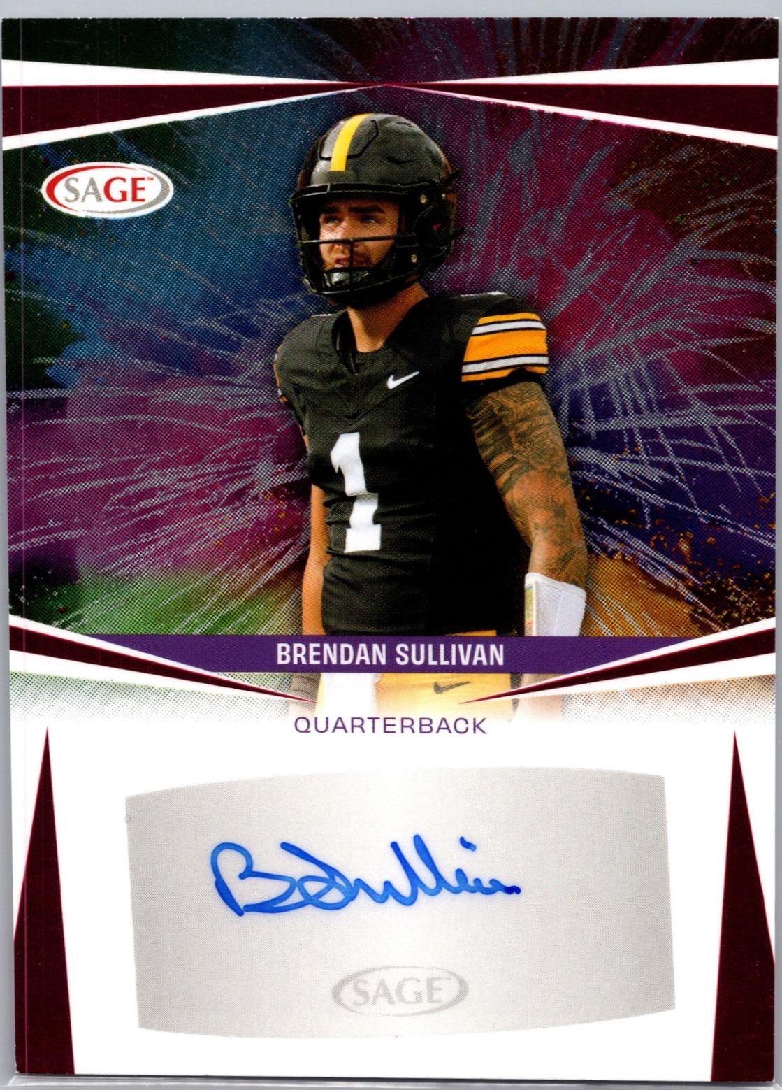 Brendan Sullivan #A-BS2 Football Cards 2025 Sage Hit Autograph