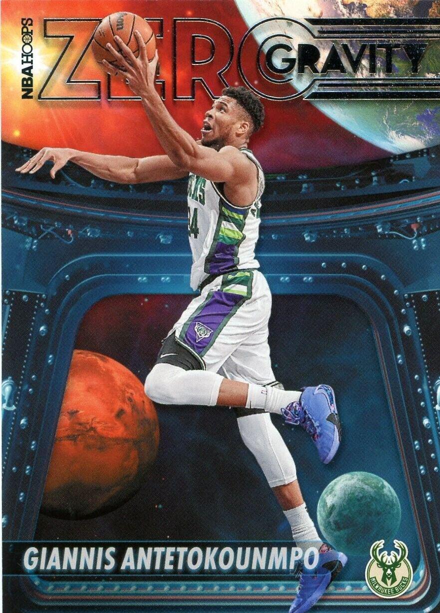 Giannis Antetokounmpo #8 Basketball Cards 2022 Panini Hoops Zero Gravity