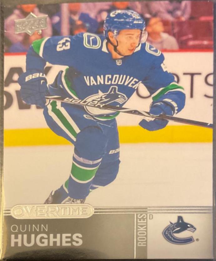 Quinn Hughes #50 Hockey Cards 2019 Upper Deck Overtime