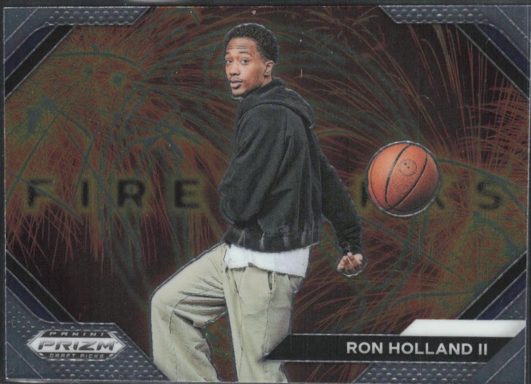 Ron Holland II #9 Basketball Cards 2024 Prizm Draft Picks Fireworks