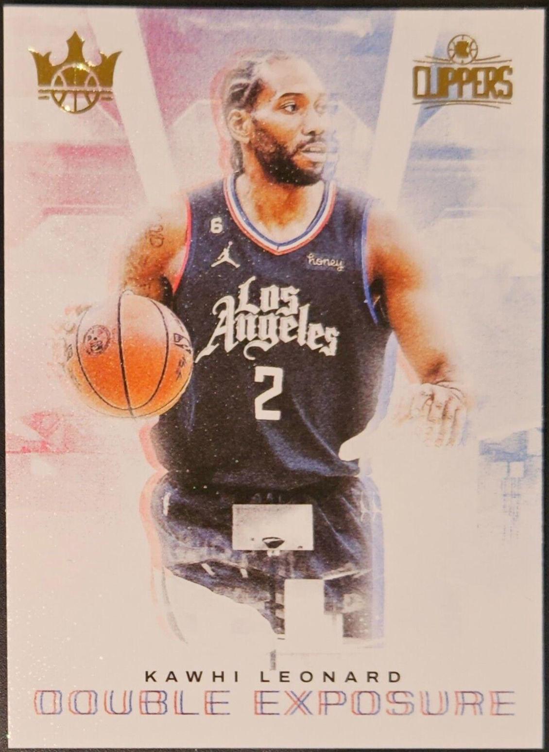 Kawhi Leonard #11 Basketball Cards 2022 Panini Court Kings Double Exposure