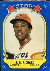 J.R. Richard #44 Baseball Cards 1981 Fleer Star Stickers