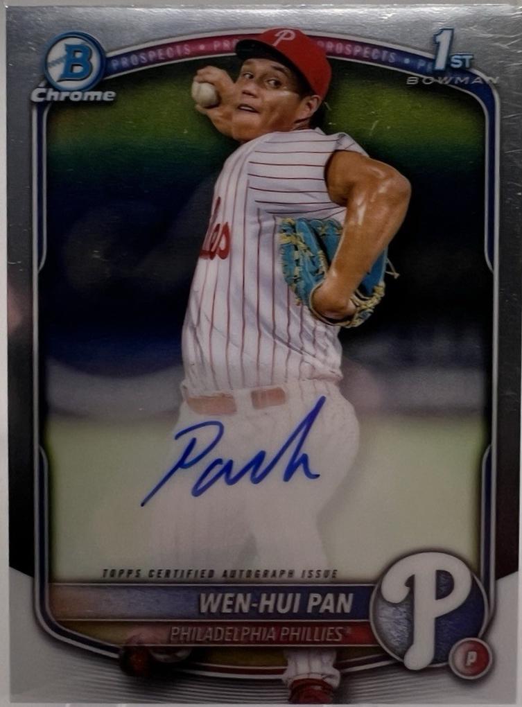 Wen-Hui Pan #CPA-WP Baseball Cards 2025 Bowman Chrome Prospect Autograph