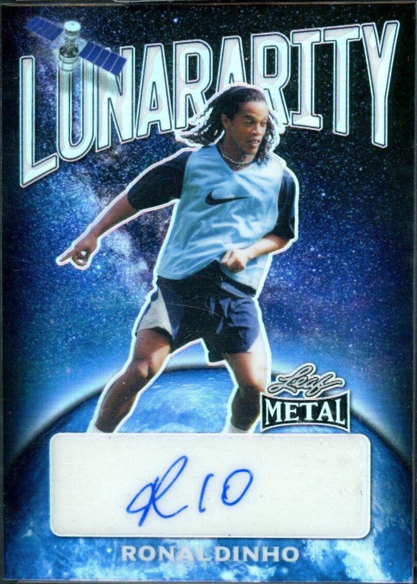 Ronaldinho #LR-R3 Soccer Cards 2022 Leaf Metal Lunararity Autographs