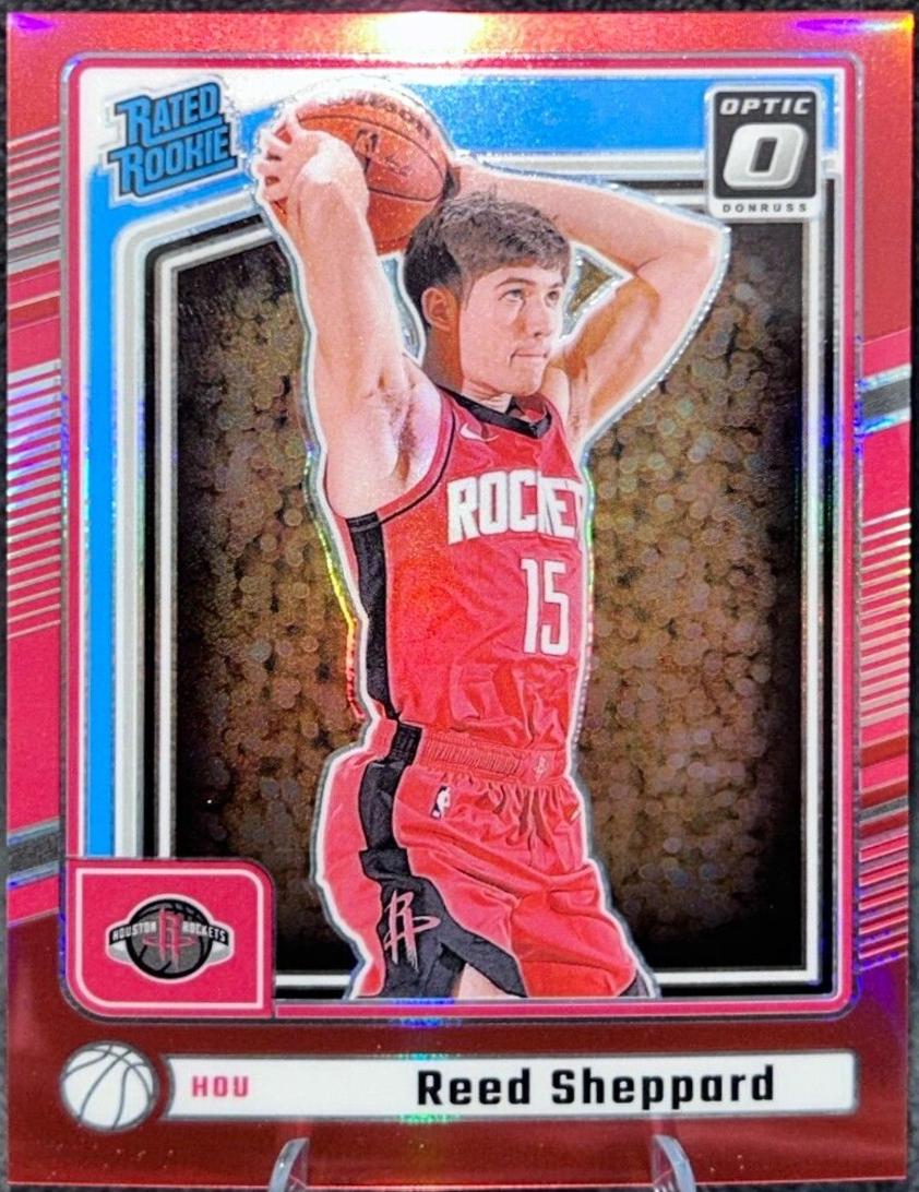 Reed Sheppard [Red Optic Holo] #202 Prices | 2024 Panini Donruss ...