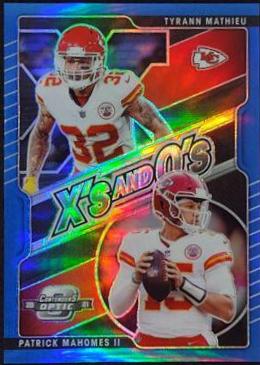 Patrick Mahomes II, Tyrann Mathieu [Blue] #XO-7