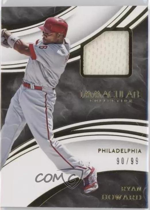 Ryan Howard #IS-RY Baseball Cards 2016 Panini Immaculate Swatch