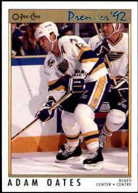 Adam Oates #7 Hockey Cards 1991 O-Pee-Chee Premier