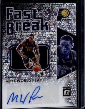 Metta World Peace #FB-MWP 2021 Panini Donruss Optic Fast Break Signatures Basketball