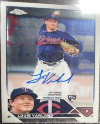 Louie Varland #RA-LV Baseball Cards 2023 Topps Chrome Rookie Autographs