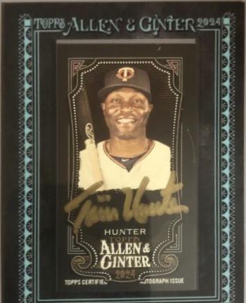 Torii Hunter #MA-THU 2024 Topps Allen & Ginter X Framed Mini Baseball Autographs