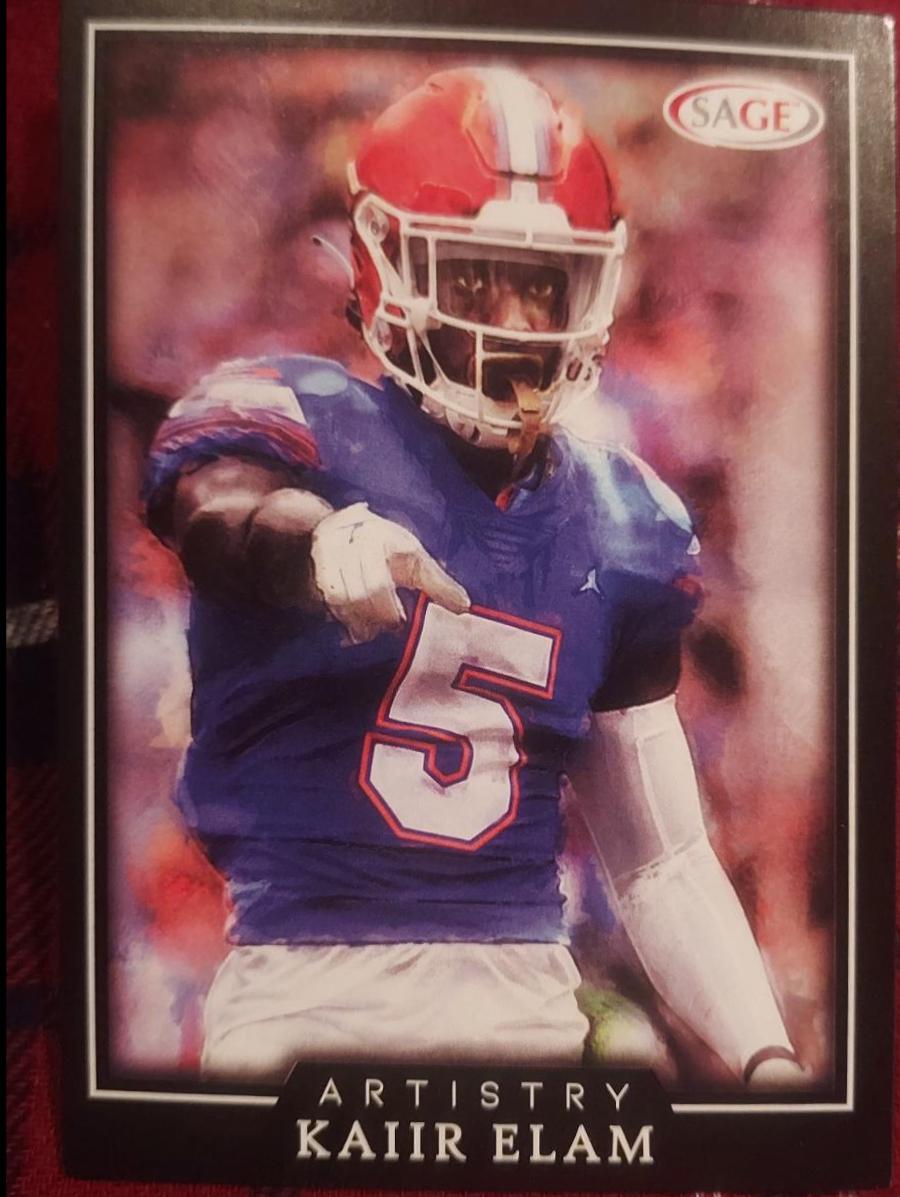 Kaiir Elam #19 Football Cards 2022 Sage Artistry