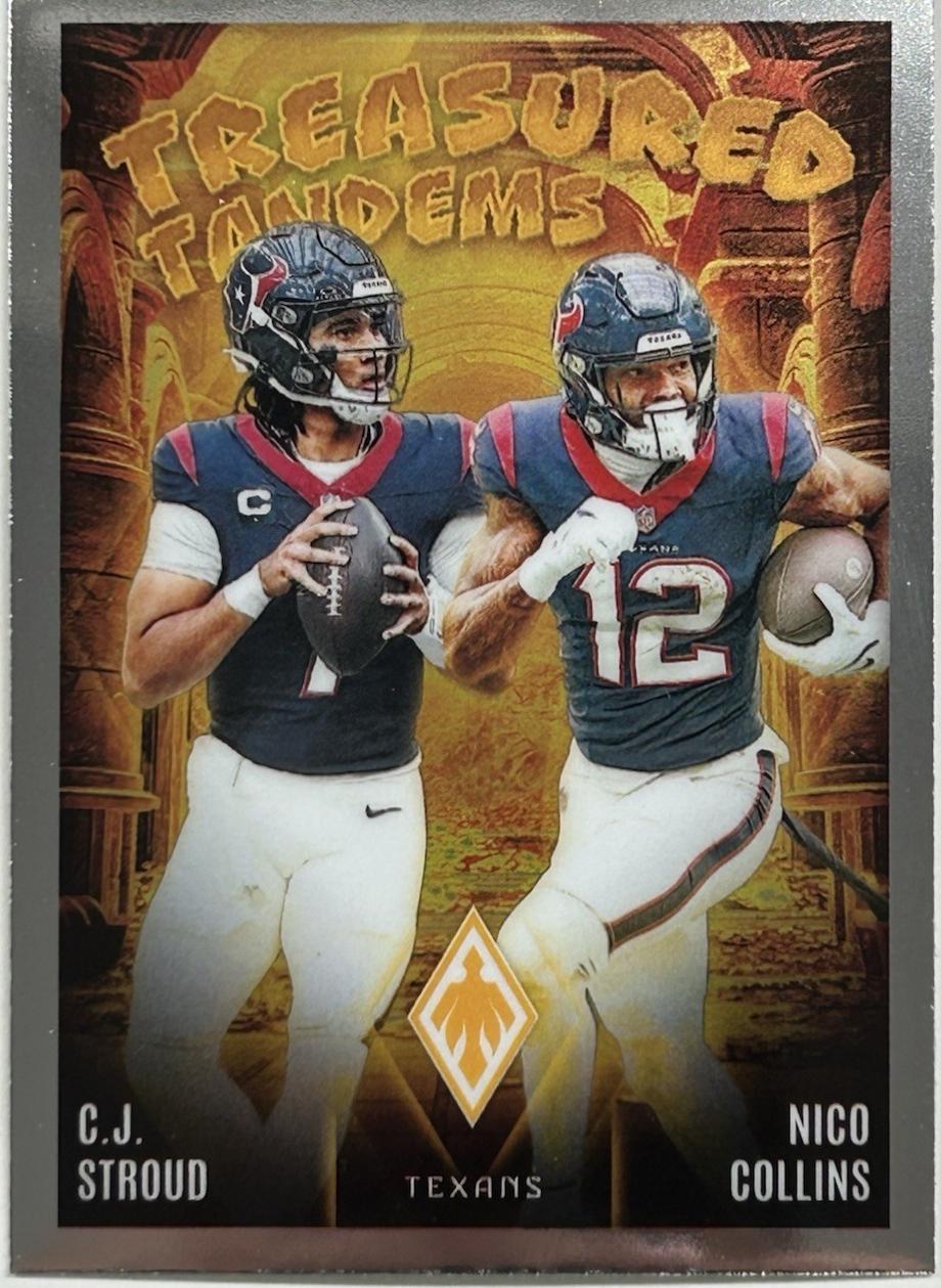 C.J. Stroud / Nico Collins #15 Football Cards 2024 Panini Phoenix Treasured Tandems