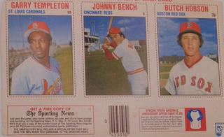 Butch Hobson, Garry Templeton, Johnny Bench