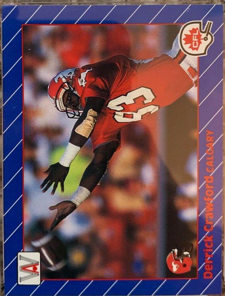 Derrick Crawford #21 Football Cards 1991 All World CFL