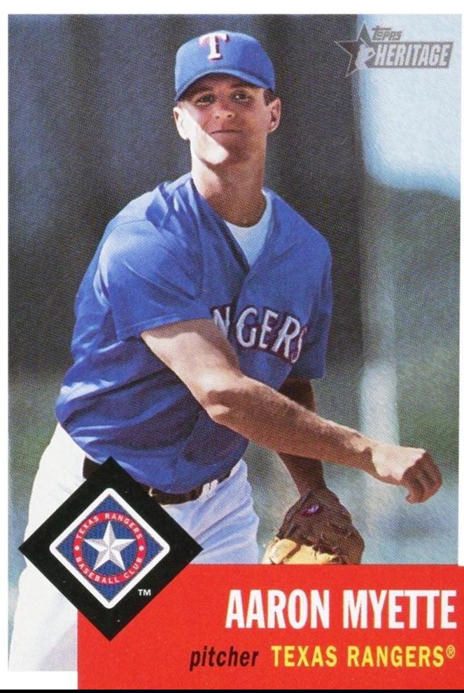 Aaron Myette #65 Baseball Cards 2002 Topps Heritage
