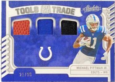 Michael Pittman Jr. #TTT-16 Football Cards 2022 Panini Absolute Tools of the Trade Triple