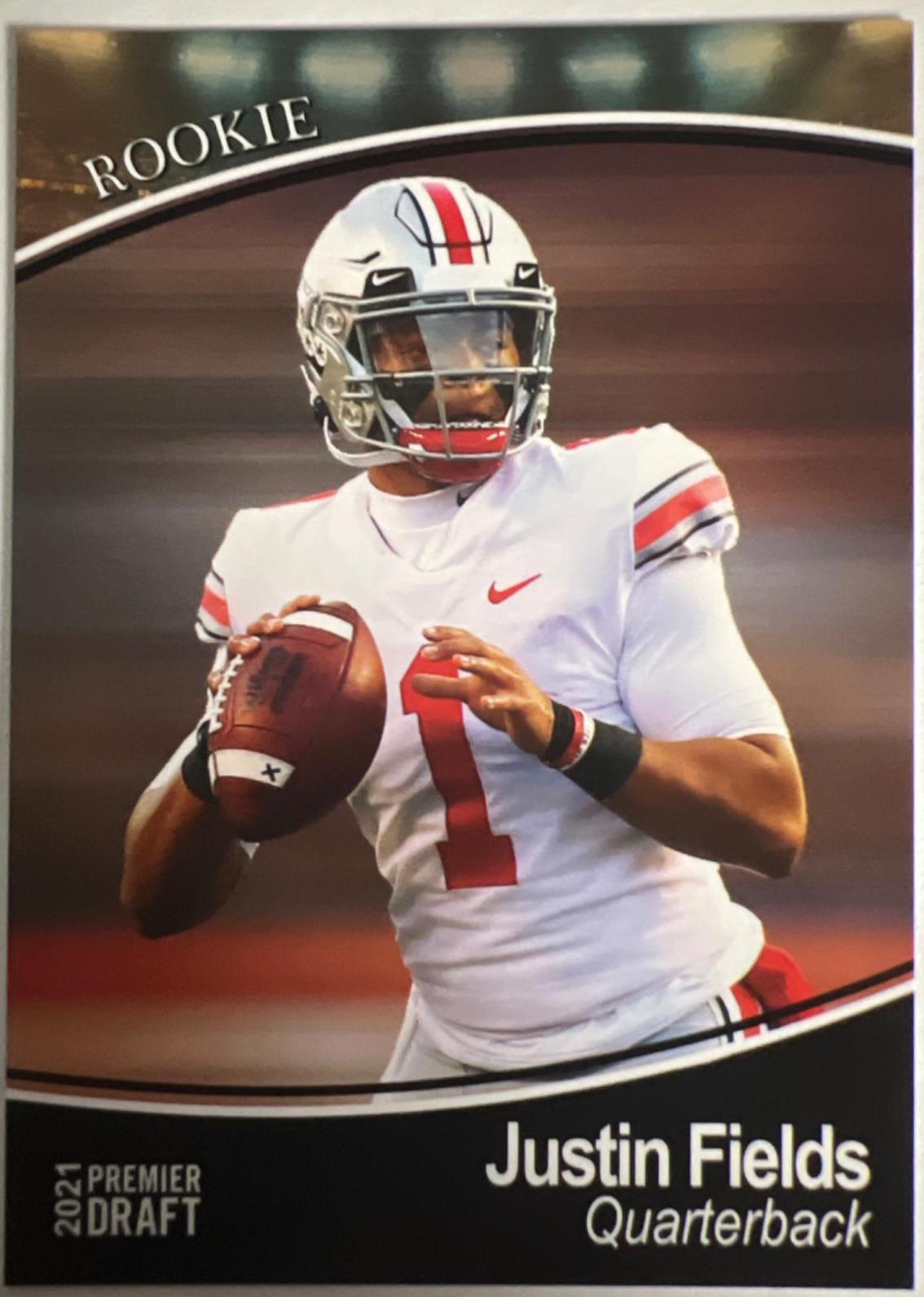 Justin Fields #53 Football Cards 2021 Sage Premier Draft