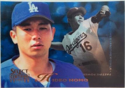Hideo Nomo #143 Baseball Cards 1996 Select Certified