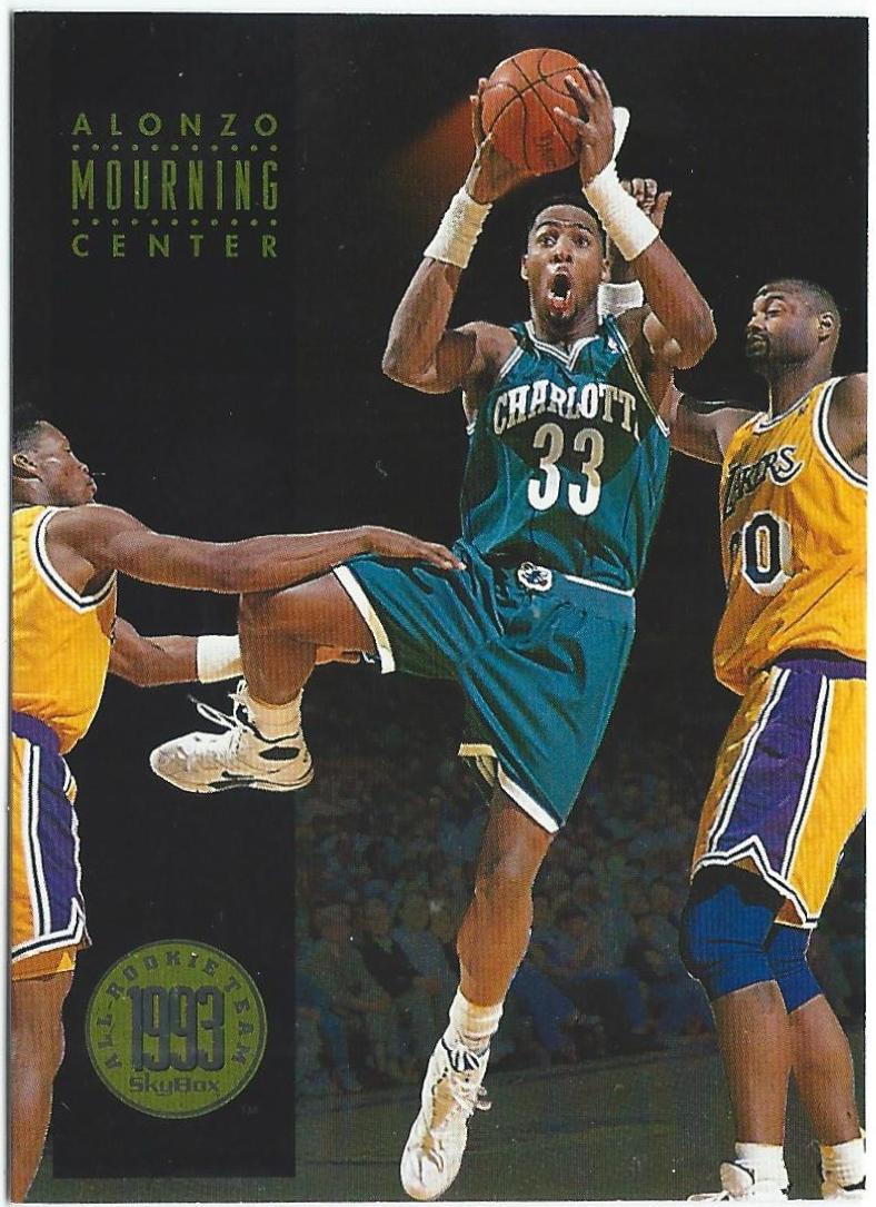Alonzo Mourning #AR2 Basketball Cards 1993 Skybox Premium All-Rookies