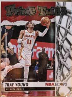 Trae Young #24 Basketball Cards 2021 Panini Hoops Prime Twine