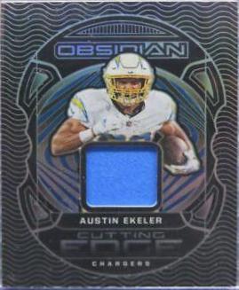 Austin Ekeler #CE-AEK Football Cards 2022 Panini Obsidian Cutting Edge