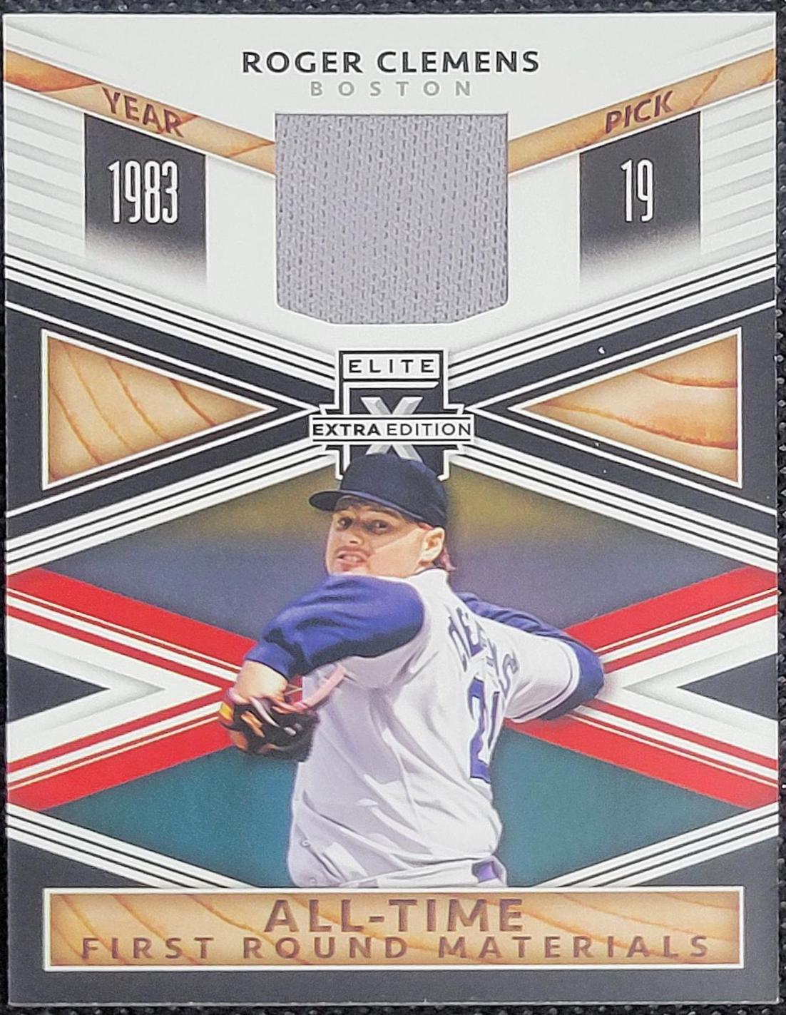 Roger Clemens #ATF-RC Baseball Cards 2020 Panini Elite Extra Edition All Time First Round Materials
