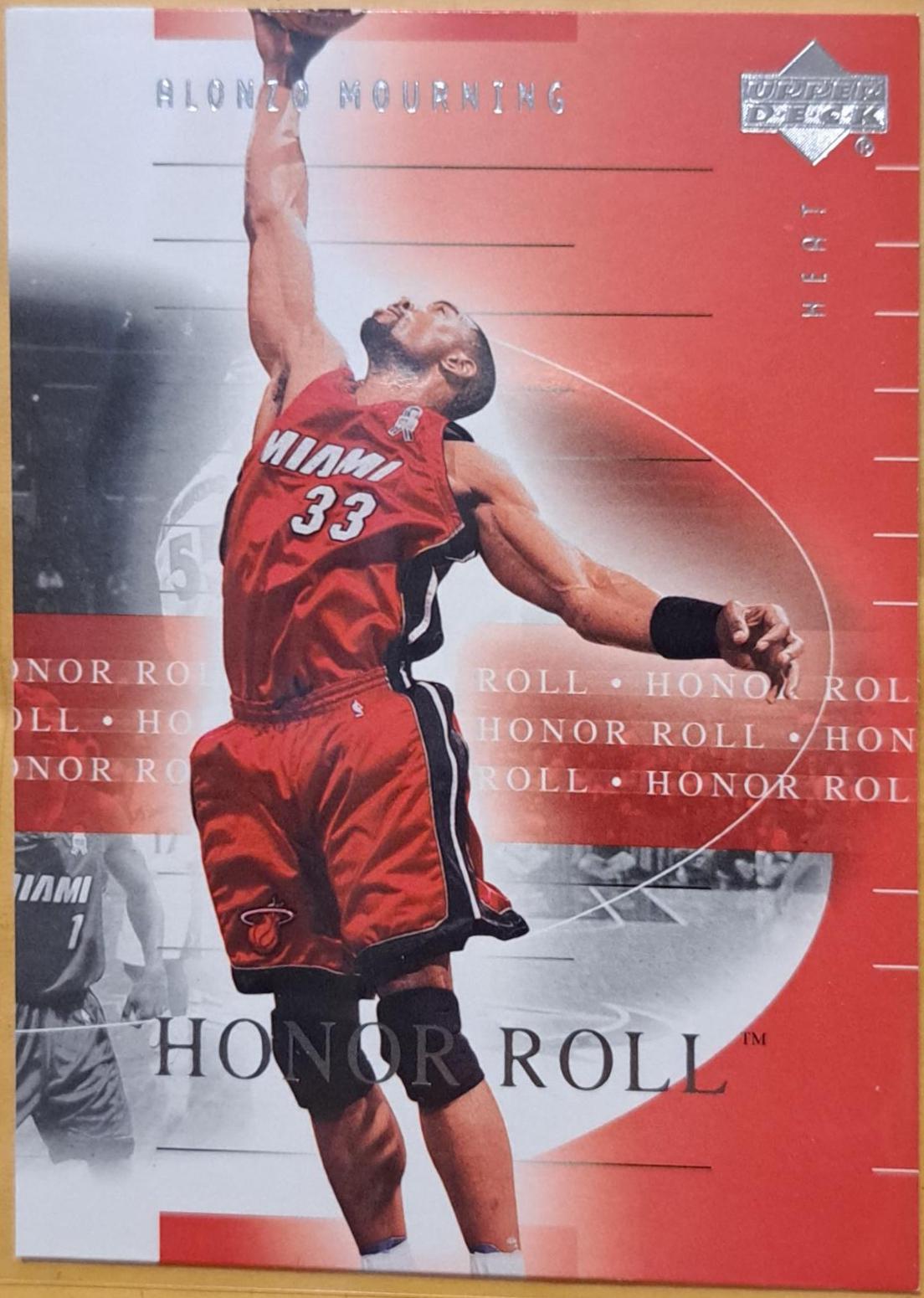 Alonzo Mourning #44 Basketball Cards 2003 Upper Deck Honor Roll