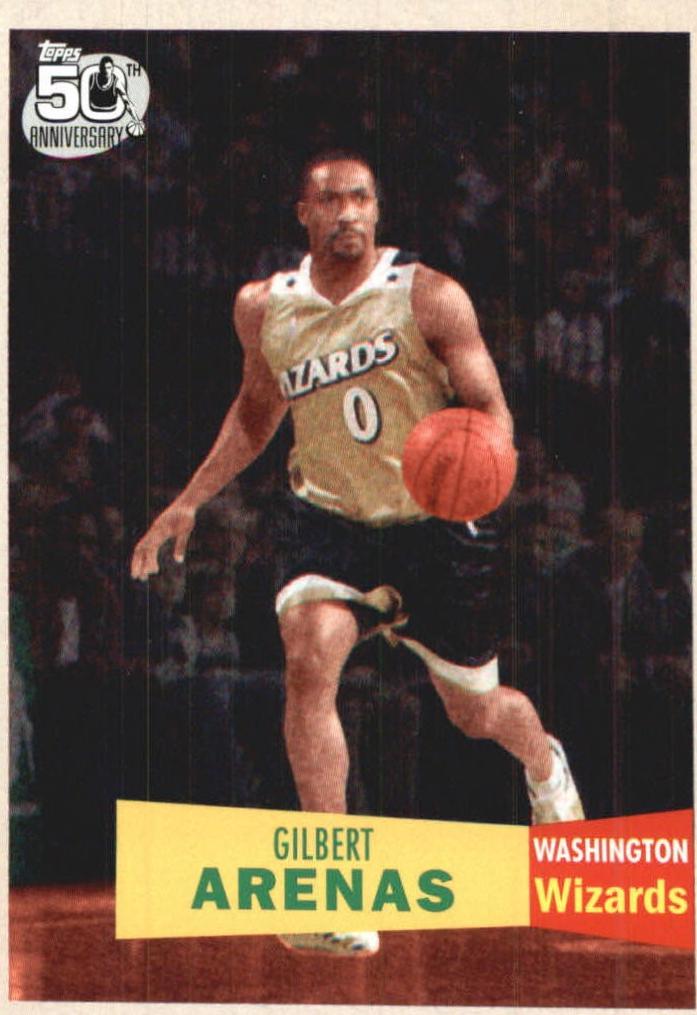 Gilbert Arenas #100 2007 Topps 1957 58 Variation Basketball