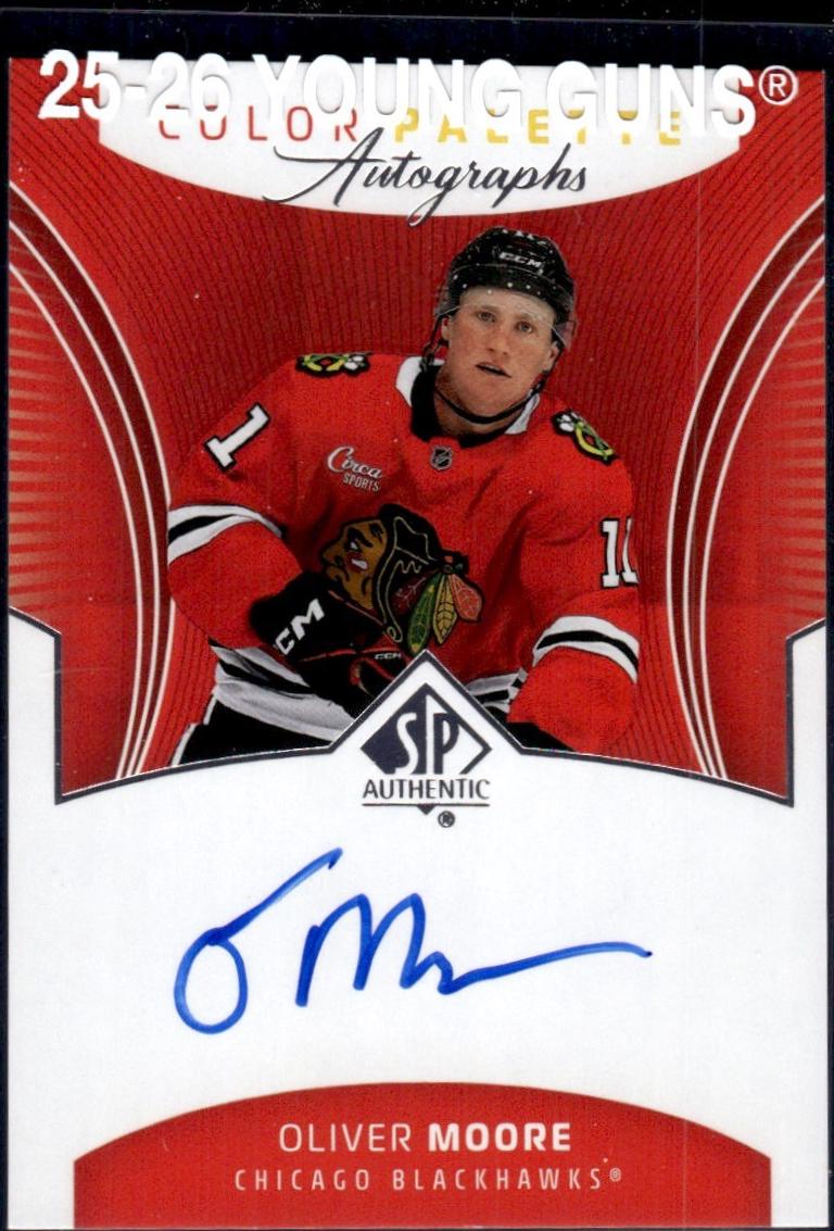 Oliver Moore #CP-OM 2025-26 SP Authentic Hockey Color Palette Autographs