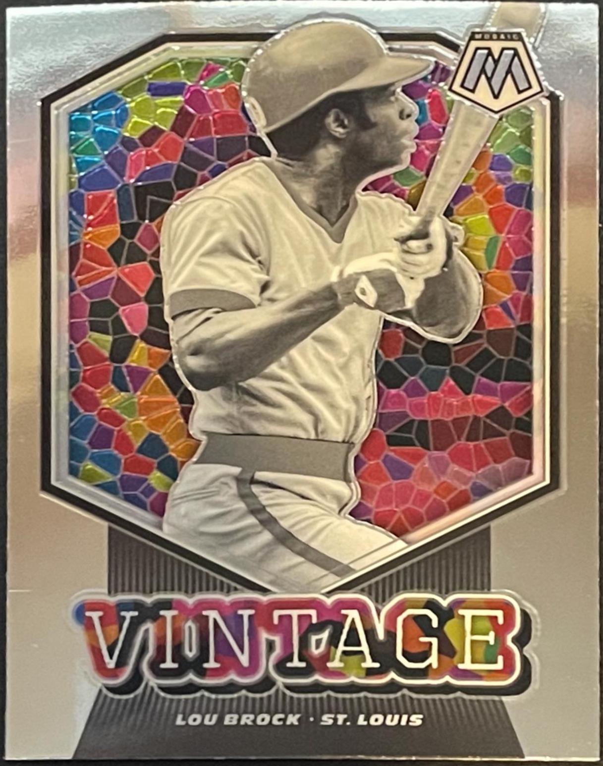 Lou Brock #V8 Baseball Cards 2021 Panini Mosaic Vintage