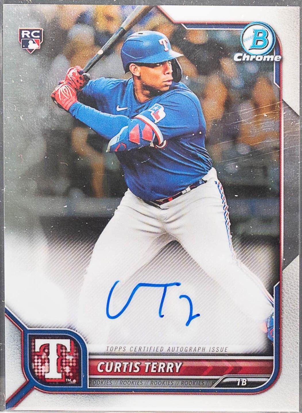 Curtis Terry #CRA-CT Baseball Cards 2022 Bowman Chrome Rookie Autographs