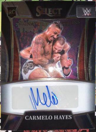 Carmelo Hayes #SN-CHY Wrestling Cards 2022 Panini Select WWE Signature Selections