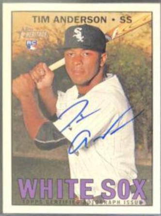 Tim Anderson #ROA-TA 2016 Topps Heritage Baseball Real One Autographs