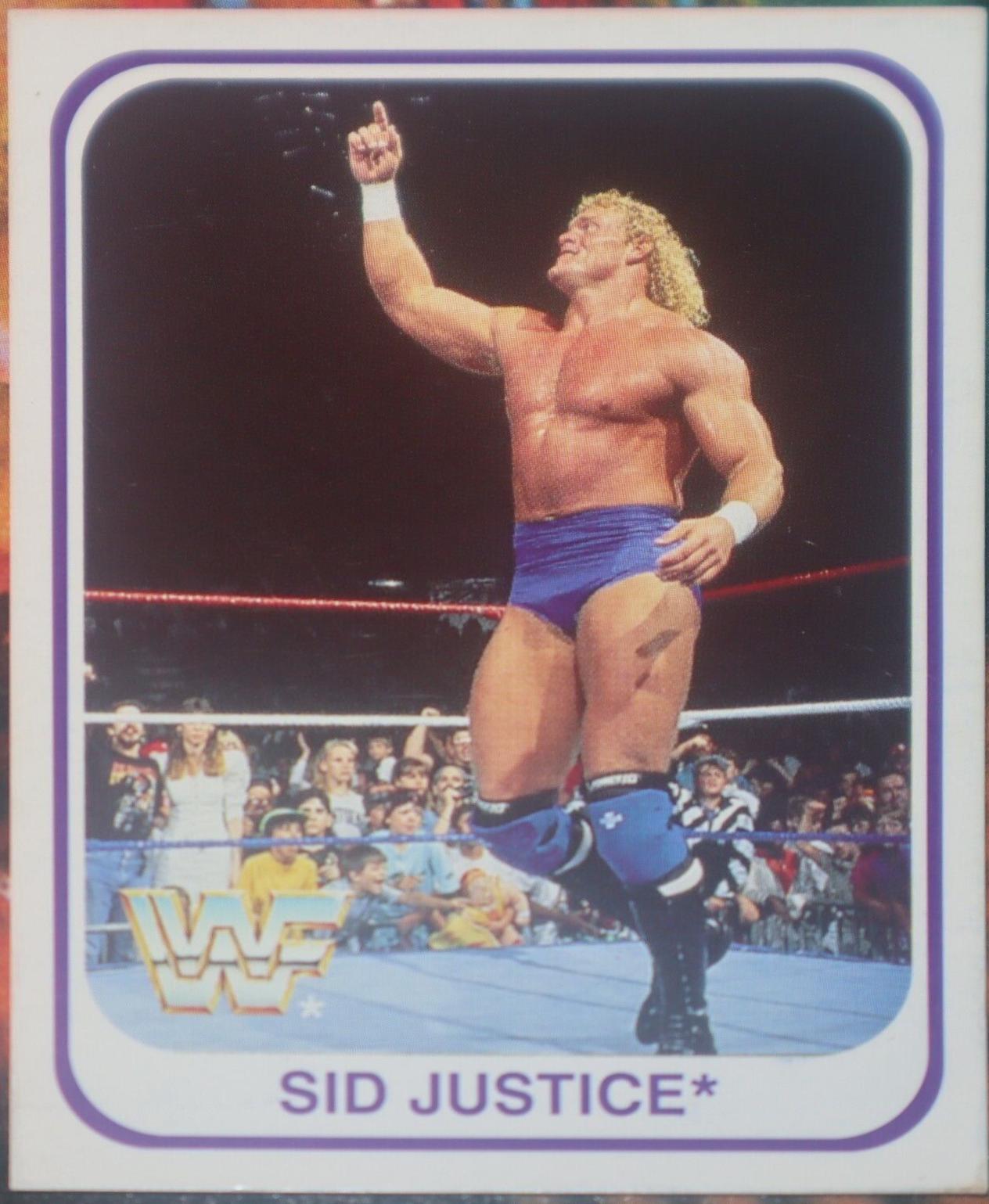 Sid Justice #3 Wrestling Cards 1991 Merlin WWF