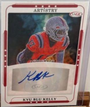 Kyu Blu Kelly #ART-KBK 2023 Sage Artistry Autographs Football