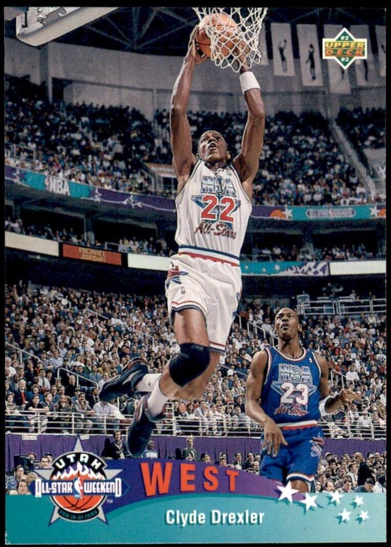 Clyde Drexler #18 Basketball Cards 1992 Upper Deck International