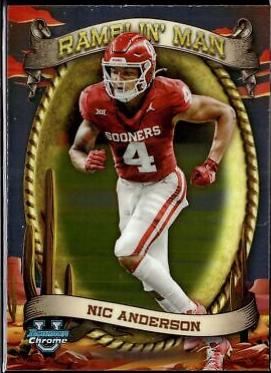 Nic Anderson #RM-11 Football Cards 2024 Bowman Chrome University Ramblin’ Man