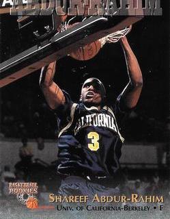 Shareef Abdur-Rahim #4 Basketball Cards 1996 Score Board Basketball Rookies